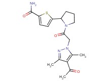 5-{1-[(4-acetyl-3,5-dimethyl-1H-pyrazol-1-yl)acetyl]-2-pyrrolidinyl}-2-thiophenecarboxamide