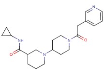 N-cyclopropyl-1'-(pyridin-3-ylacetyl)-1,4'-bipiperidine-3-carboxamide