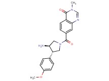 7-{[(3R*,4S*)-3-amino-4-(4-methoxyphenyl)pyrrolidin-1-yl]carbonyl}-3-methylquinazolin-4(3H)-one