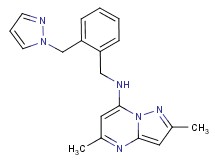 2,5-dimethyl-N-[2-(1H-pyrazol-1-ylmethyl)benzyl]pyrazolo[1,5-a]pyrimidin-7-amine