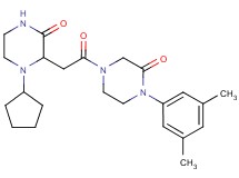 4-[(1-cyclopentyl-3-oxo-2-piperazinyl)acetyl]-1-(3,5-dimethylphenyl)-2-piperazinone