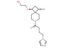(1R*,3S*)-3-(2-hydroxyethoxy)-7-[4-(1H-imidazol-1-yl)butanoyl]-7-azaspiro[3.5]nonan-1-ol