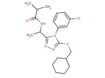 N-(1-{4-(3-chlorophenyl)-5-[(cyclohexylmethyl)thio]-4H-1,2,4-triazol-3-yl}ethyl)-2-methylpropanamide