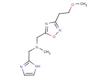 (1H-imidazol-2-ylmethyl){[3-(2-methoxyethyl)-1,2,4-oxadiazol-5-yl]methyl}methylamine