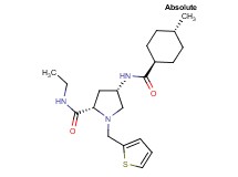(4S)-N-ethyl-4-{[(trans-4-methylcyclohexyl)carbonyl]amino}-1-(2-thienylmethyl)-L-prolinamide