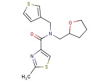 2-methyl-N-(tetrahydrofuran-2-ylmethyl)-N-(3-thienylmethyl)-1,3-thiazole-4-carboxamide