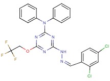 2,4-dichlorobenzaldehyde [4-(diphenylamino)-6-(2,2,2-trifluoroethoxy)-1,3,5-triazin-2-yl]hydrazone