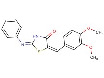 5-(3,4-dimethoxybenzylidene)-2-(phenylimino)-1,3-thiazolidin-4-one