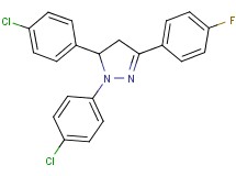 1,5-bis(4-chlorophenyl)-3-(4-fluorophenyl)-4,5-dihydro-1H-pyrazole