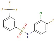 N-(3-chloro-4-fluorophenyl)-3-(trifluoromethyl)benzenesulfonamide