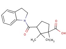 3-(2,3-dihydro-1H-indol-1-ylcarbonyl)-1,2,2-trimethylcyclopentanecarboxylic acid