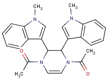 3,3'-(1,4-diacetyl-1,2,3,4-tetrahydropyrazine-2,3-diyl)bis(1-methyl-1H-indole)