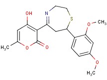 3-[7-(2,4-dimethoxyphenyl)-2,3,6,7-tetrahydro-1,4-thiazepin-5-yl]-4-hydroxy-6-methyl-2H-pyran-2-one
