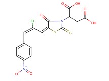 2-{5-[2-chloro-3-(4-nitrophenyl)-2-propen-1-ylidene]-4-oxo-2-thioxo-1,3-thiazolidin-3-yl}succinic acid