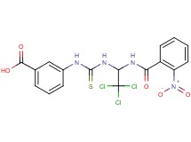 3-{[({2,2,2-trichloro-1-[(2-nitrobenzoyl)amino]ethyl}amino)carbonothioyl]amino}benzoic acid