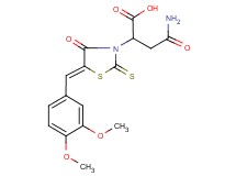 4-amino-2-[5-(3,4-dimethoxybenzylidene)-4-oxo-2-thioxo-1,3-thiazolidin-3-yl]-4-oxobutanoic acid