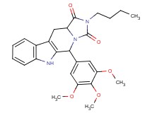 2-butyl-5-(3,4,5-trimethoxyphenyl)-5,6,11,11a-tetrahydro-1H-imidazo[1',5':1,6]pyrido[3,4-b]indole-1,3(2H)-dione