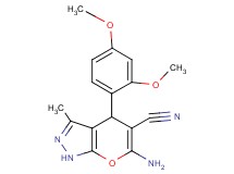 6-amino-4-(2,4-dimethoxyphenyl)-3-methyl-1,4-dihydropyrano[2,3-c]pyrazole-5-carbonitrile