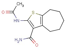 2-(acetylamino)-5,6,7,8-tetrahydro-4H-cyclohepta[b]thiophene-3-carboxamide