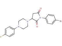 1-(4-bromophenyl)-3-[4-(4-fluorophenyl)-1-piperazinyl]-2,5-pyrrolidinedione