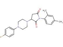1-(2,4-dimethylphenyl)-3-[4-(4-fluorophenyl)-1-piperazinyl]-2,5-pyrrolidinedione