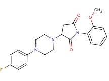 3-[4-(4-fluorophenyl)-1-piperazinyl]-1-(2-methoxyphenyl)-2,5-pyrrolidinedione