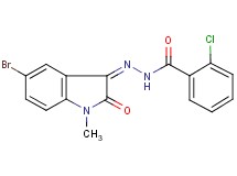 N'-(5-bromo-1-methyl-2-oxo-1,2-dihydro-3H-indol-3-ylidene)-2-chlorobenzohydrazide