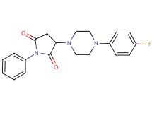 3-[4-(4-fluorophenyl)-1-piperazinyl]-1-phenyl-2,5-pyrrolidinedione