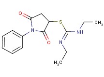 2,5-dioxo-1-phenyl-3-pyrrolidinyl N,N'-diethylimidothiocarbamate