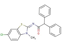 N-(6-chloro-3-methyl-1,3-benzothiazol-2(3H)-ylidene)-2,2-diphenylacetamide
