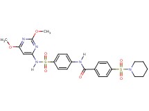 N-(4-{[(2,6-dimethoxy-4-pyrimidinyl)amino]sulfonyl}phenyl)-4-(1-piperidinylsulfonyl)benzamide