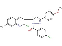 2-chloro-3-[1-(4-chlorobenzoyl)-3-(4-methoxyphenyl)-4,5-dihydro-1H-pyrazol-5-yl]-7-methylquinoline