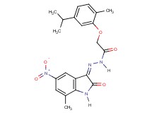 2-(5-isopropyl-2-methylphenoxy)-N'-(7-methyl-5-nitro-2-oxo-1,2-dihydro-3H-indol-3-ylidene)acetohydrazide