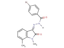 4-bromo-N'-(1,7-dimethyl-2-oxo-1,2-dihydro-3H-indol-3-ylidene)benzohydrazide