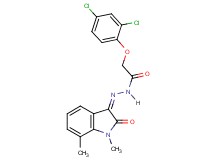 2-(2,4-dichlorophenoxy)-N'-(1,7-dimethyl-2-oxo-1,2-dihydro-3H-indol-3-ylidene)acetohydrazide