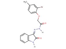 2-(2-bromo-4-methylphenoxy)-N'-(2-oxo-1,2-dihydro-3H-indol-3-ylidene)acetohydrazide