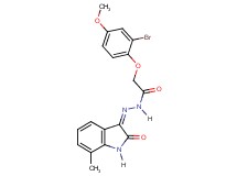 2-(2-bromo-4-methoxyphenoxy)-N'-(7-methyl-2-oxo-1,2-dihydro-3H-indol-3-ylidene)acetohydrazide