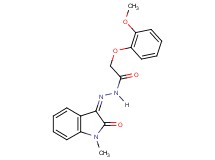 2-(2-methoxyphenoxy)-N'-(1-methyl-2-oxo-1,2-dihydro-3H-indol-3-ylidene)acetohydrazide
