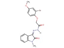 2-(2-bromo-4-methoxyphenoxy)-N'-(1-methyl-2-oxo-1,2-dihydro-3H-indol-3-ylidene)acetohydrazide