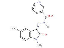 N'-(1,5-dimethyl-2-oxo-1,2-dihydro-3H-indol-3-ylidene)nicotinohydrazide