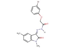 2-(3-bromophenoxy)-N'-(1,5-dimethyl-2-oxo-1,2-dihydro-3H-indol-3-ylidene)acetohydrazide