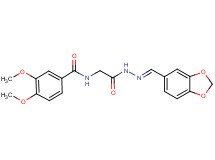 N-{2-[2-(1,3-benzodioxol-5-ylmethylene)hydrazino]-2-oxoethyl}-3,4-dimethoxybenzamide