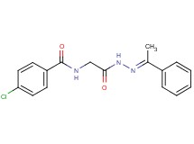 4-chloro-N-{2-oxo-2-[2-(1-phenylethylidene)hydrazino]ethyl}benzamide