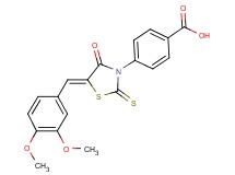 4-[5-(3,4-dimethoxybenzylidene)-4-oxo-2-thioxo-1,3-thiazolidin-3-yl]benzoic acid