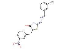 3-methylbenzaldehyde [5-(3-nitrobenzyl)-4-oxo-1,3-thiazolidin-2-ylidene]hydrazone