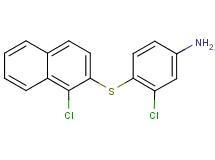 3-chloro-4-[(1-chloro-2-naphthyl)thio]aniline