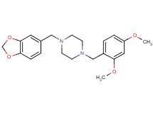 1-(1,3-benzodioxol-5-ylmethyl)-4-(2,4-dimethoxybenzyl)piperazine