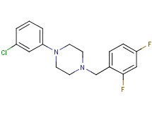 1-(3-chlorophenyl)-4-(2,4-difluorobenzyl)piperazine