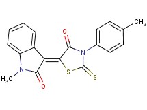 1-methyl-3-[3-(4-methylphenyl)-4-oxo-2-thioxo-1,3-thiazolidin-5-ylidene]-1,3-dihydro-2H-indol-2-one