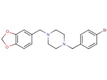 1-(1,3-benzodioxol-5-ylmethyl)-4-(4-bromobenzyl)piperazine